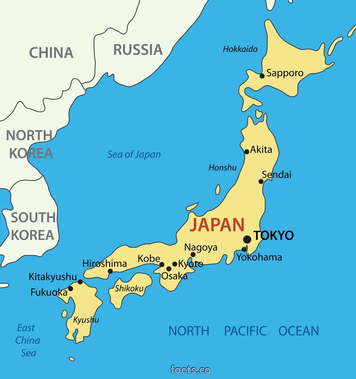 Karte von japan