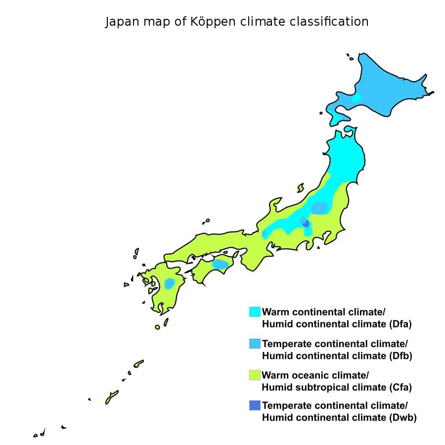 Klima-Karte japan