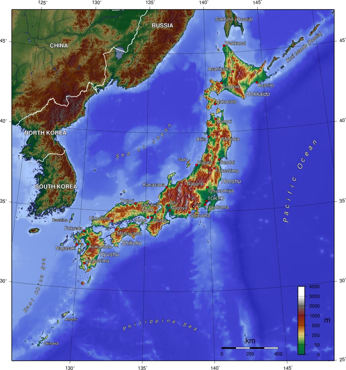 Karte von japan offline