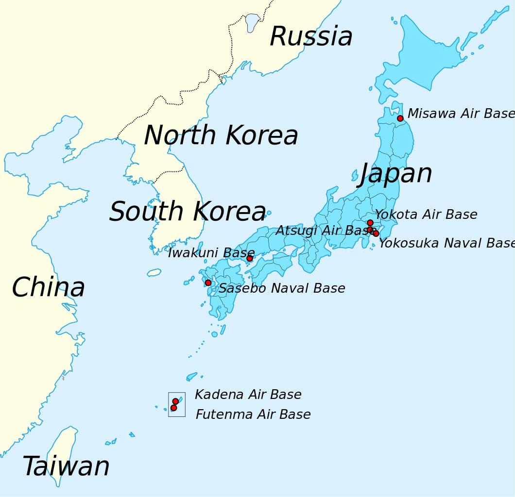 Karte von japan ww2