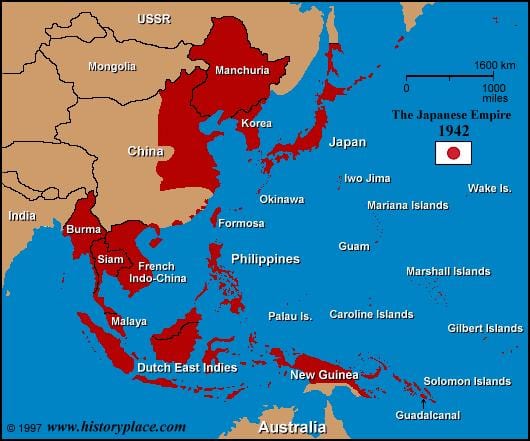 Karte des japanischen Reiches