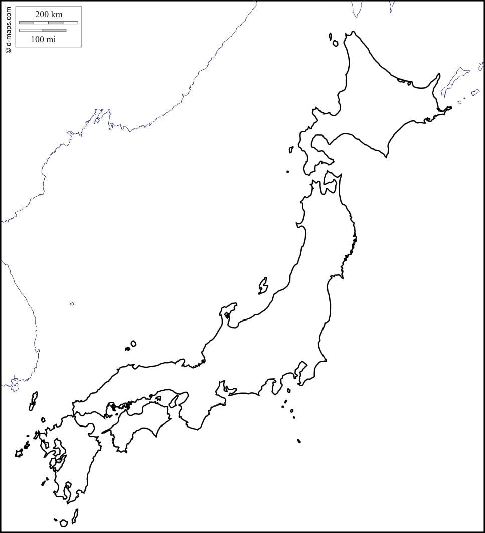leere Karte japan