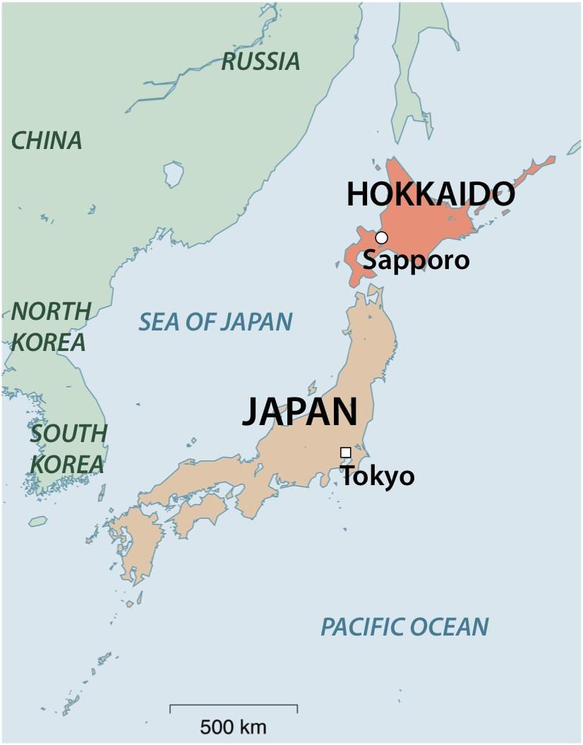 Karte von Nord-japan