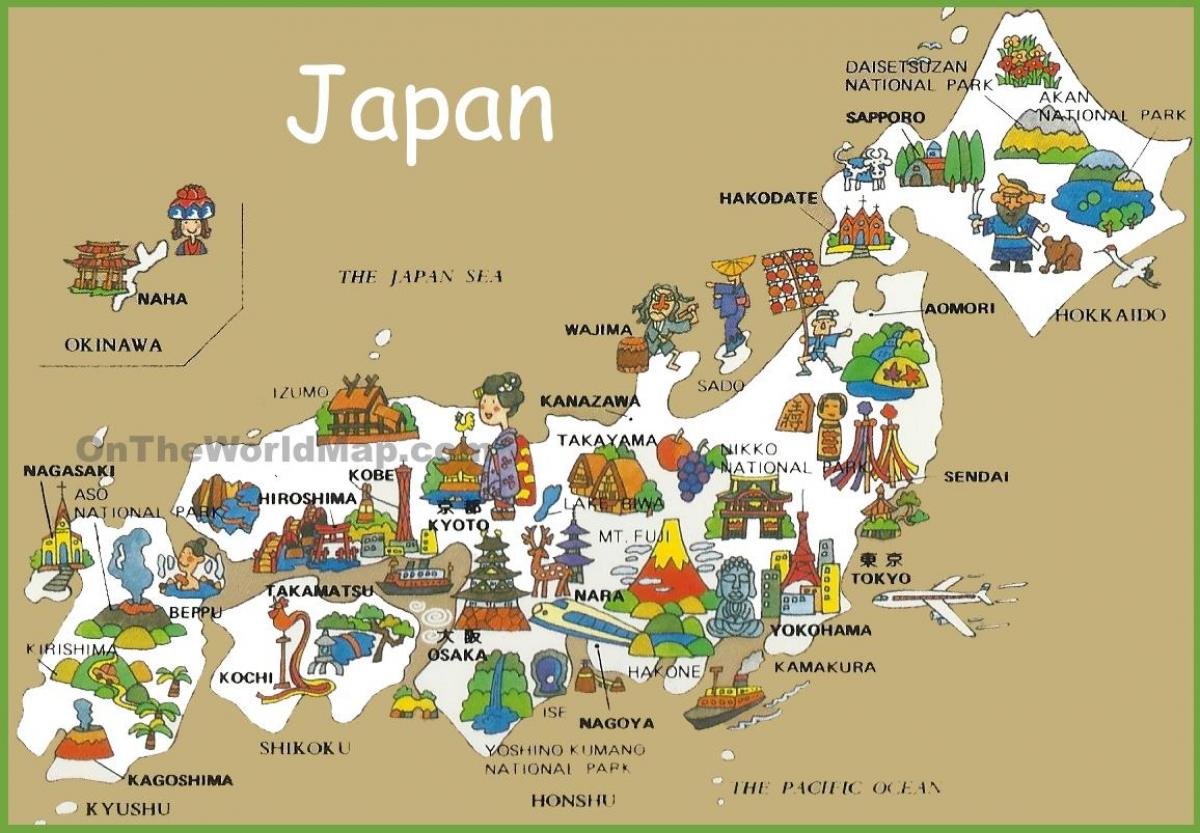 touristische Karte japan