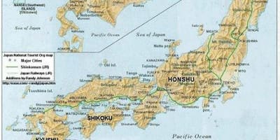 Japan detaillierte Karte