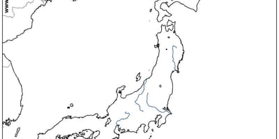 Japan Flüsse Karte