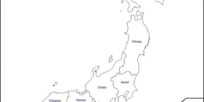 Karte Umriss von japan