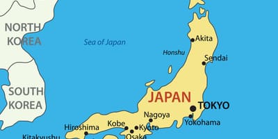 Karte von japan