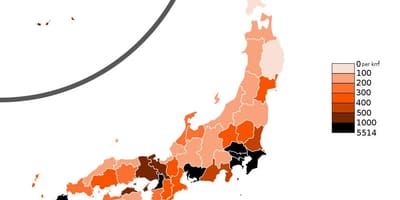 Bevölkerung Dichte Karte japan