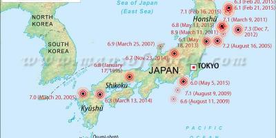 Erdbeben-Karte japan
