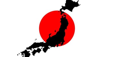 Karte von Japan-Flagge