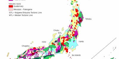 Geologische Karte von japan