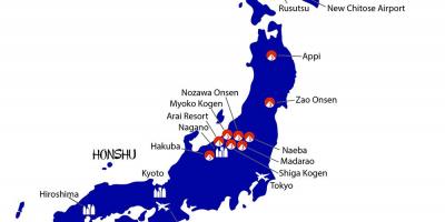 Karte von japan-ski-resorts