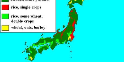 Karte von japan Wäldern