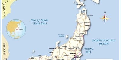Städte Karte von japan