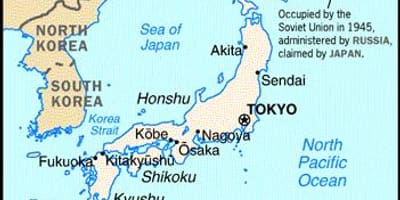 Japan und die umliegenden Länder Karte