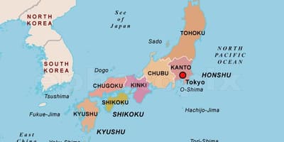 Politische Karte-japan