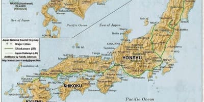 Topografische Karte japan